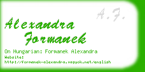 alexandra formanek business card